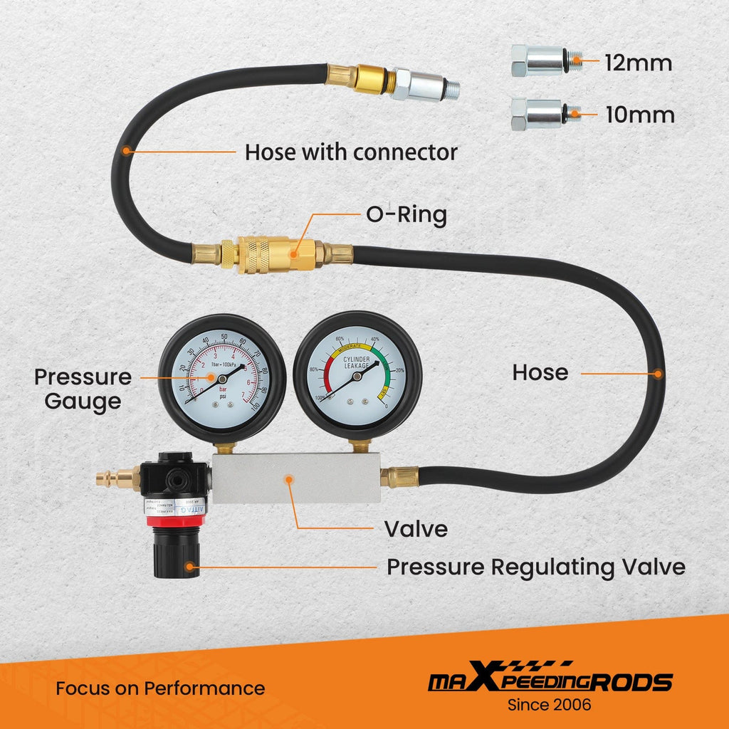 0-100PSI Cylinder Leakage Tester - Cylinder Pressure Gauge