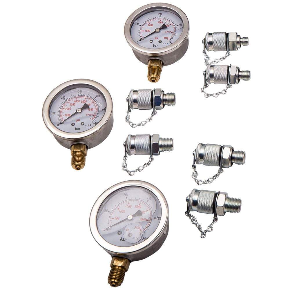 Hydraulic Tester Set geschikt voor Pressure Gauges 250 - 600 bar Test Gereedschap