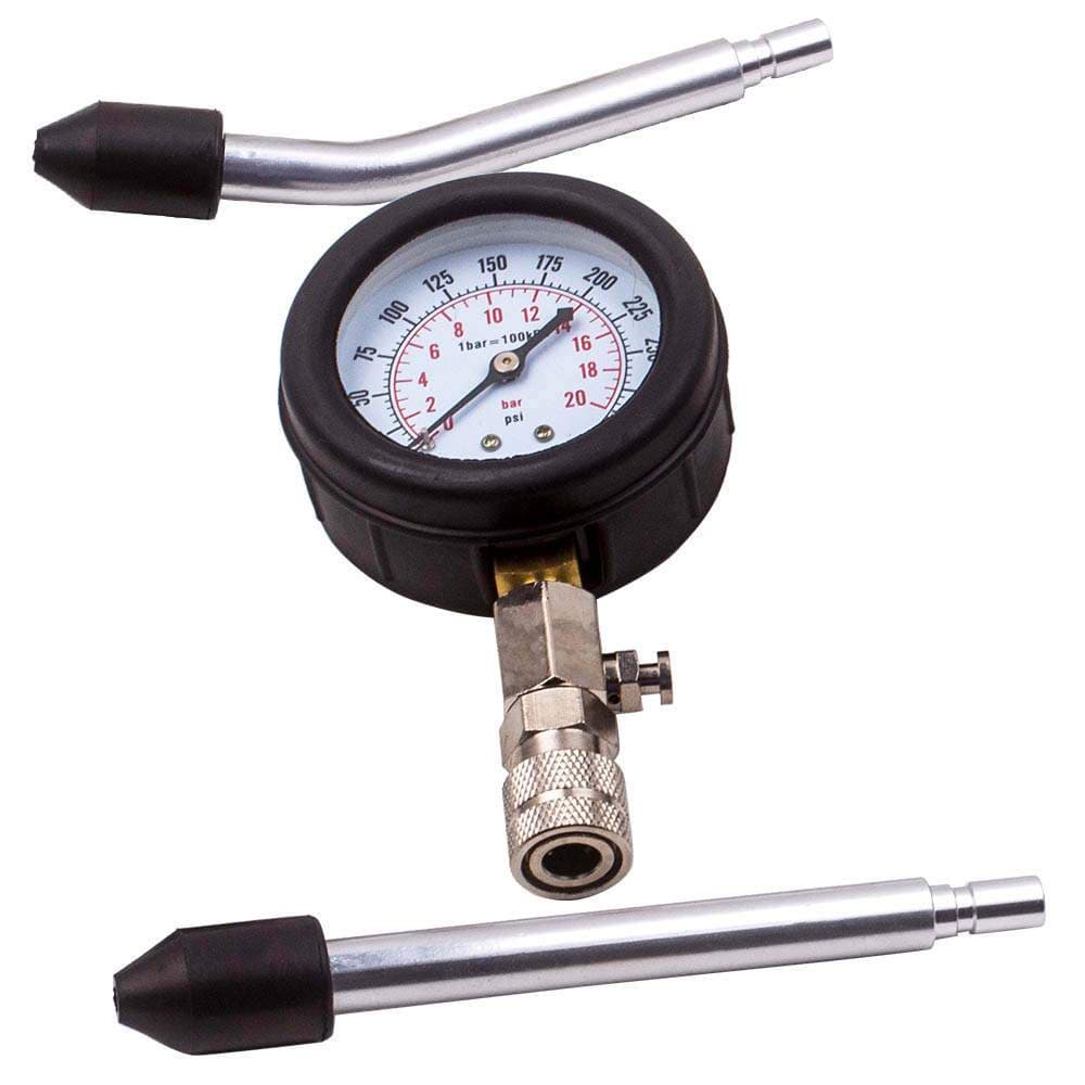 Spark Plug Petrol Cylinder Compression Pressure Tester Tubes Gereedschap Kit