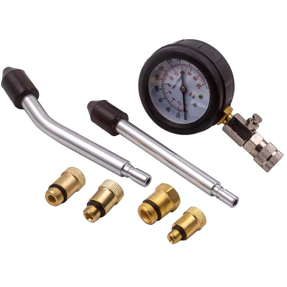 Spark Plug Petrol Cylinder Compression Pressure Tester Tubes Gereedschap Kit