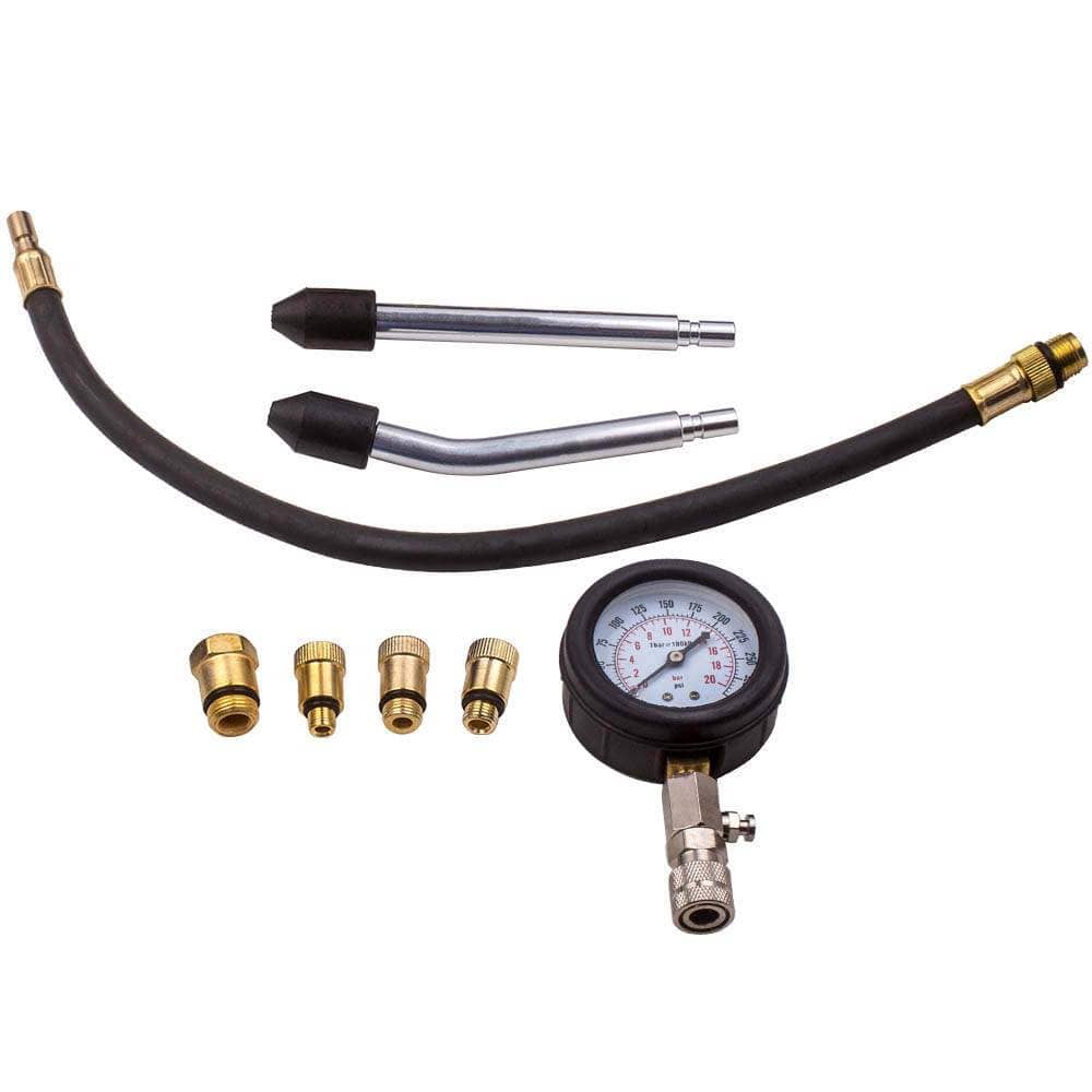 Spark Plug Petrol Cylinder Compression Pressure Tester Tubes Gereedschap Kit