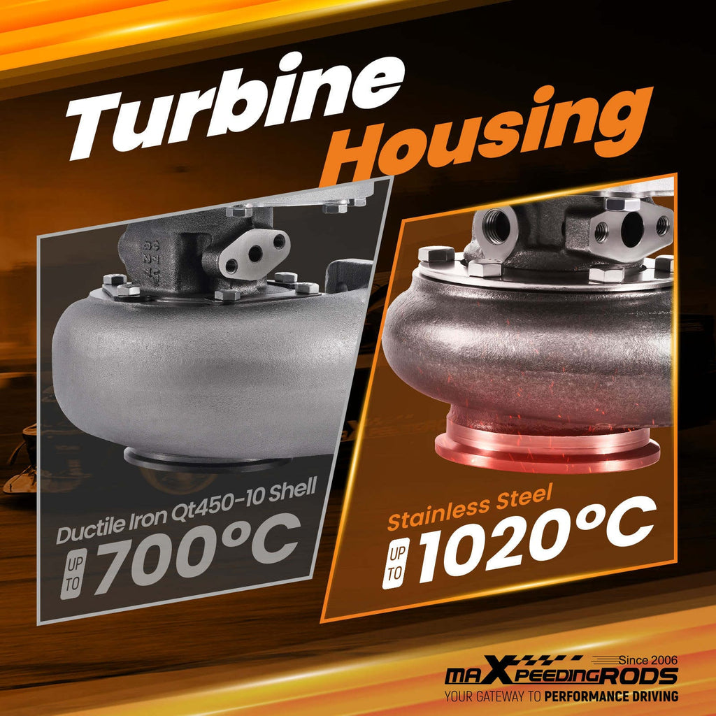 Universele billet turbo kogellager T25 geschikt voor 1.4-3.0L motoren tot 660 pk