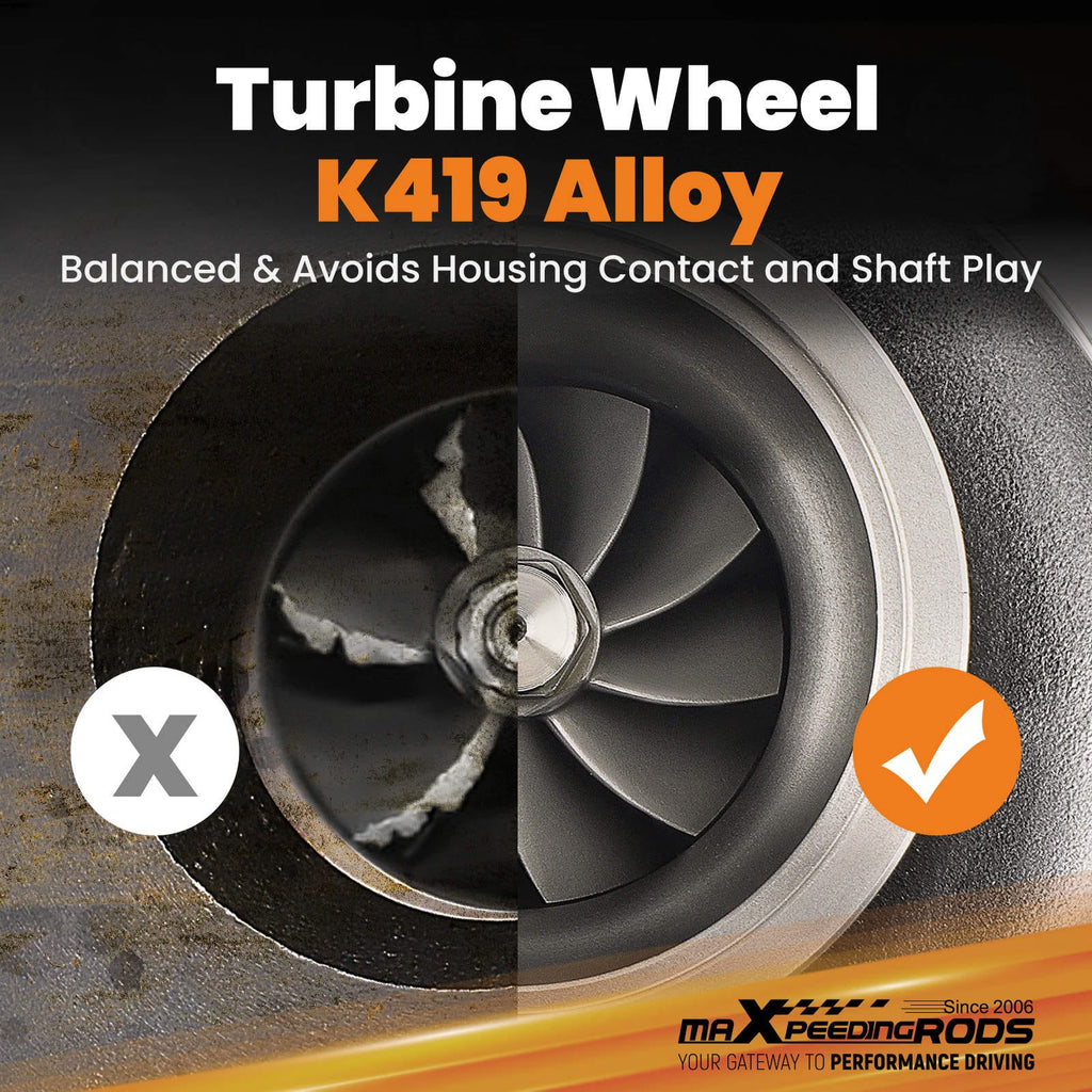 T25 Dual Ball Lager Billet Turbo 0.70 AR 350B-660HP Universal voor 1.4L-3.0L