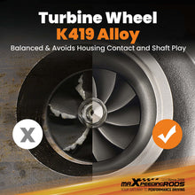 Laad de afbeelding in de galerijviewer, 770HP Ball Lager V-Band Billet Universal Turbo A/R 0.72/ 0.61