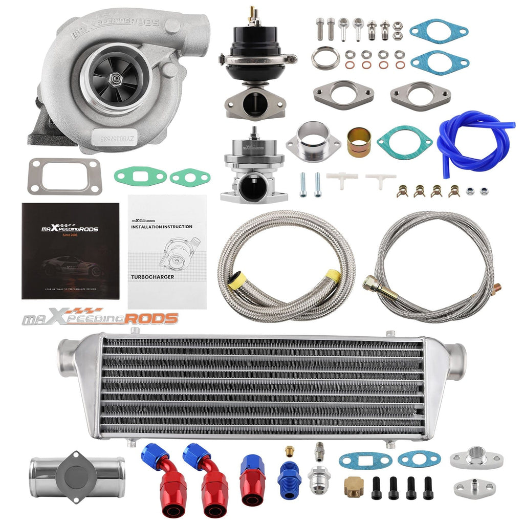 Turbo kit T04E met intercooler, wastegate, uitlaatklep controller en downpipe