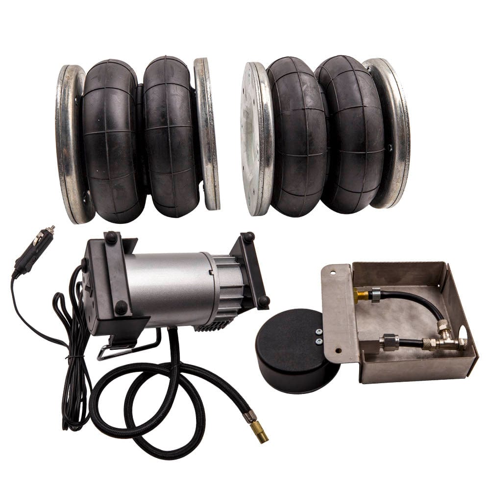 2x Luftfederbalg + 12V compressor Kit Kit geschikt voor Ford Transit 2001- 4000 KG