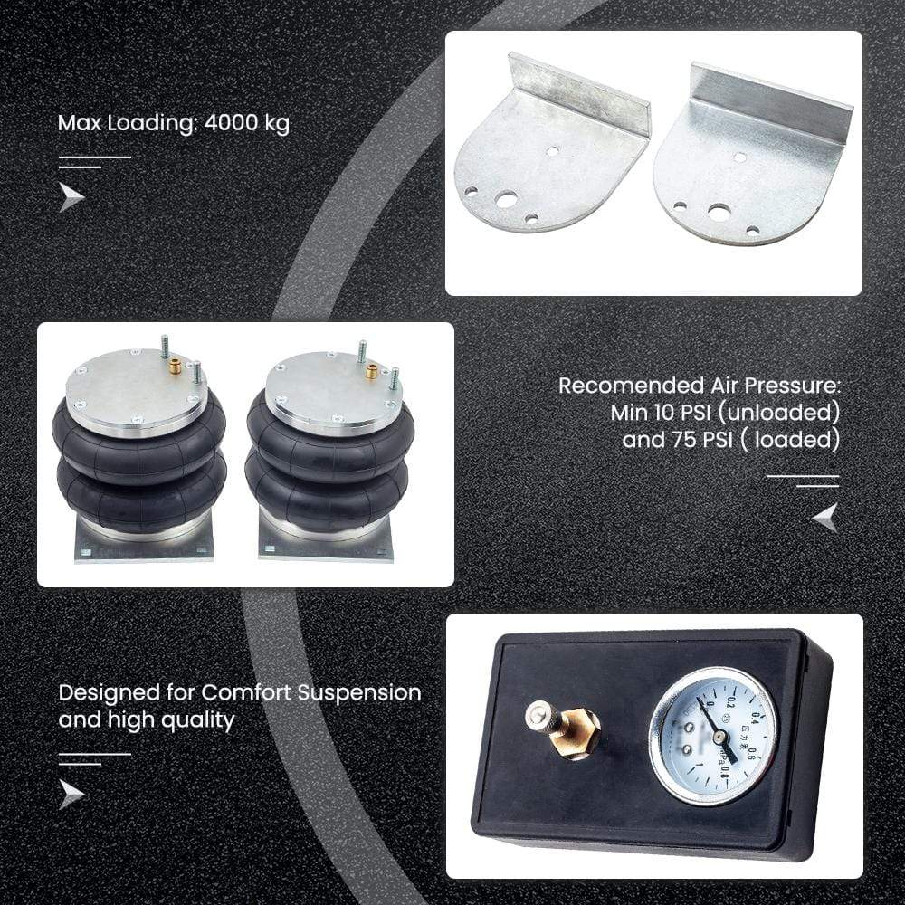 2x Luchtvering Kit + 12V Compressor geschikt voor Opel Movano 2010-2024