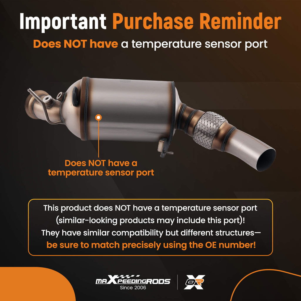 18307812283 Diesel Particulate Filter DPF + Fitting Kit compatible for BMW 1er 3er E81 E90