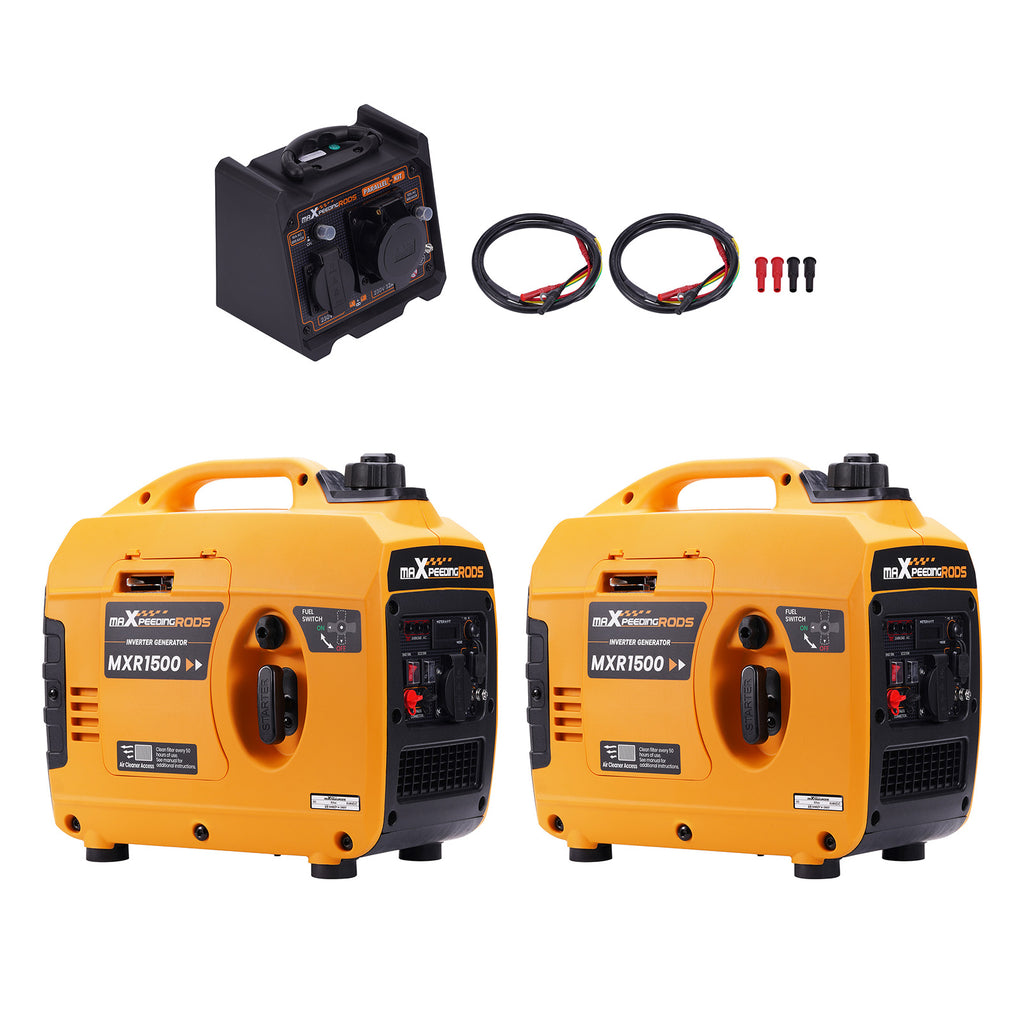 2x Inverter Stromerzeuger 1200W Generator for RV Handy mit Parallelschaltbox