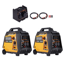 Laad de afbeelding in de galerijviewer, 2x BenzinLPG Dual Fuel 3,5kw Inverter Stromaggregat mit Parallelschaltbox
