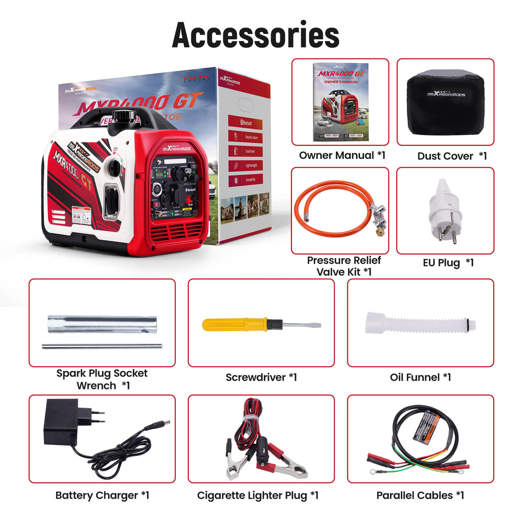 Gasoline/LPG 3.5kw Inverter Generator Bluetooth/Pull Start/Electric
