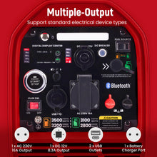 Load image into Gallery viewer, Gasoline/LPG 3.5kw Inverter Generator Bluetooth/Pull Start/Electric