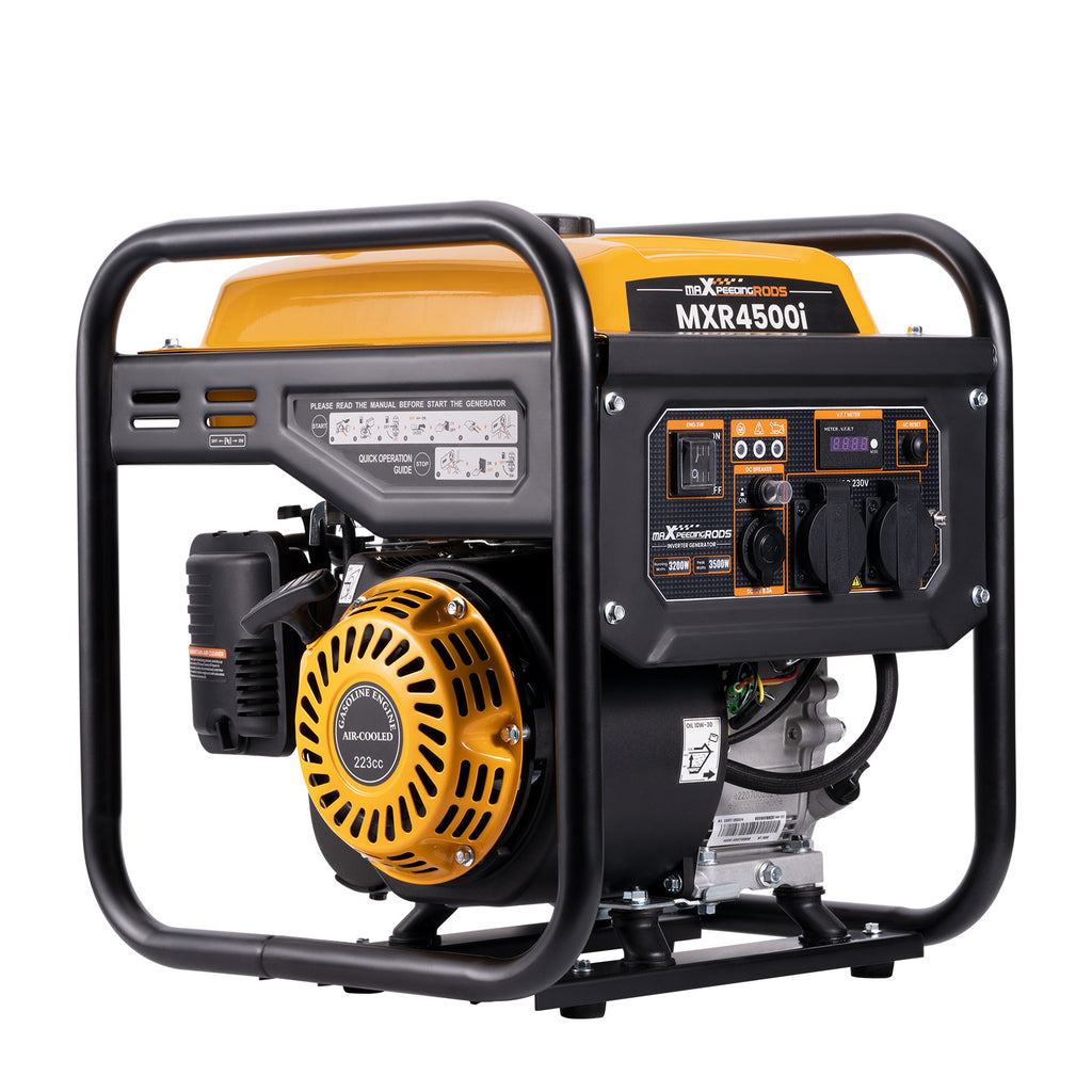 Maxpeedingrods Inverter Notstromaggregat 3500 W (3200 W) 230 V – Leiser Benzin Generator für CampingHaushalt