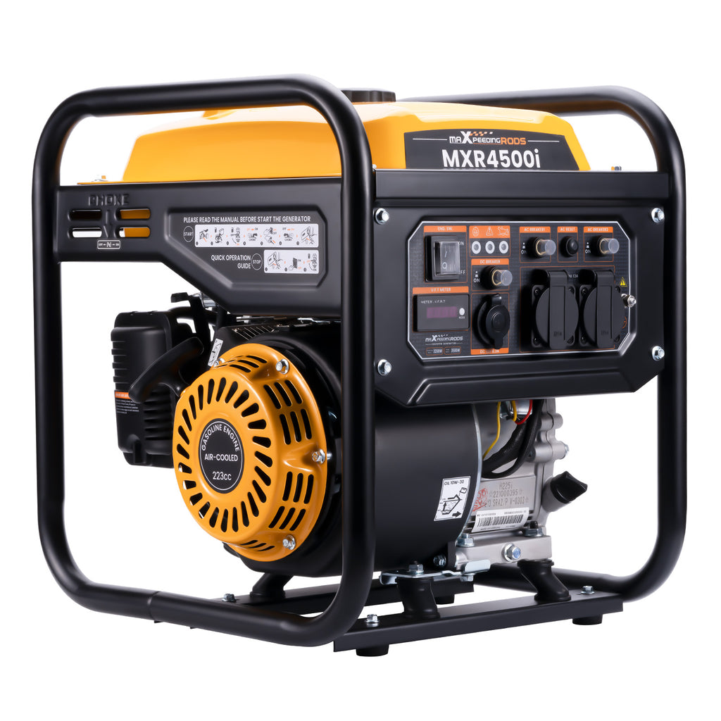 maXpeedingrods 3500W Portable Inverter Generator 4-Stroke Pure Sine Wave Petrol Generator voor Camping, RV Travel, Home, or Jobsites