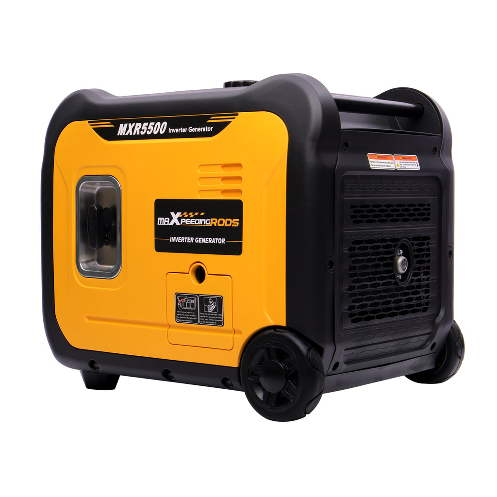 maXpeedingrods 5500W Portable Inverter Generator Petrol Silent Pure Sine Wave Generator voor Camping, RV Travel,Home,or Jobsites