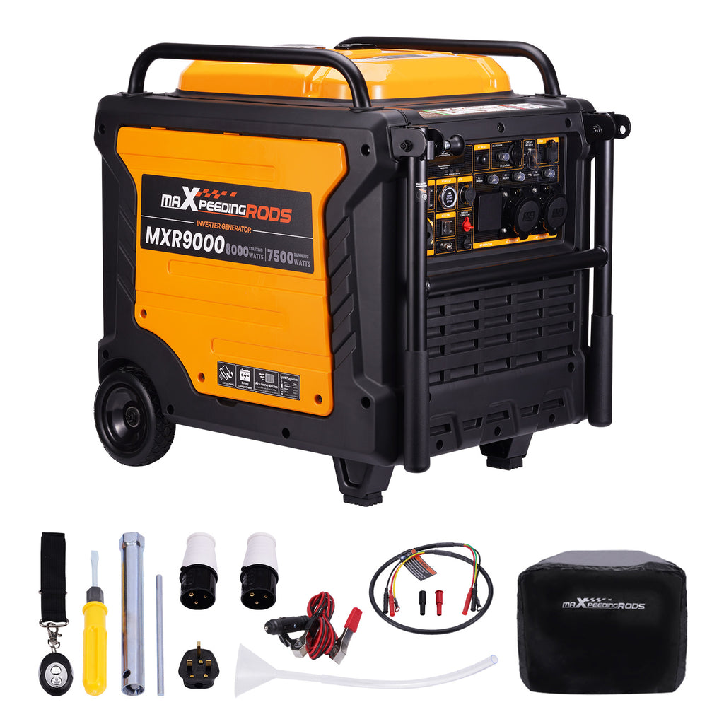 Inverter Petrol Generator Portable 7500W E-start met ATS Interface en wheels