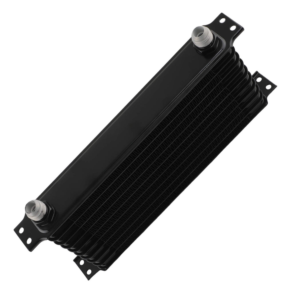 10 Row AN10 Universal Engine Transmission Oil Cooler Filter Adapter Hose Kit