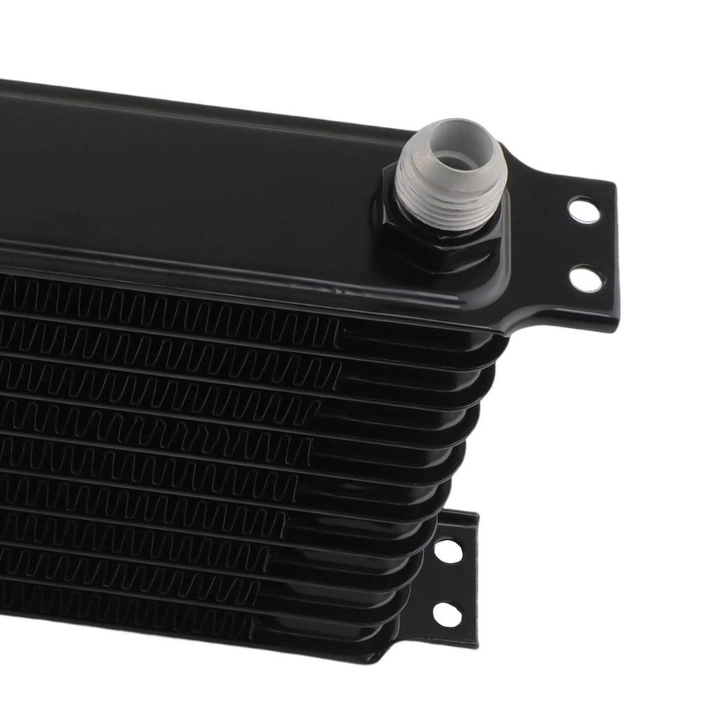 10 Row AN10 Universal Engine Transmission Oil Cooler Filter Adapter Hose Kit