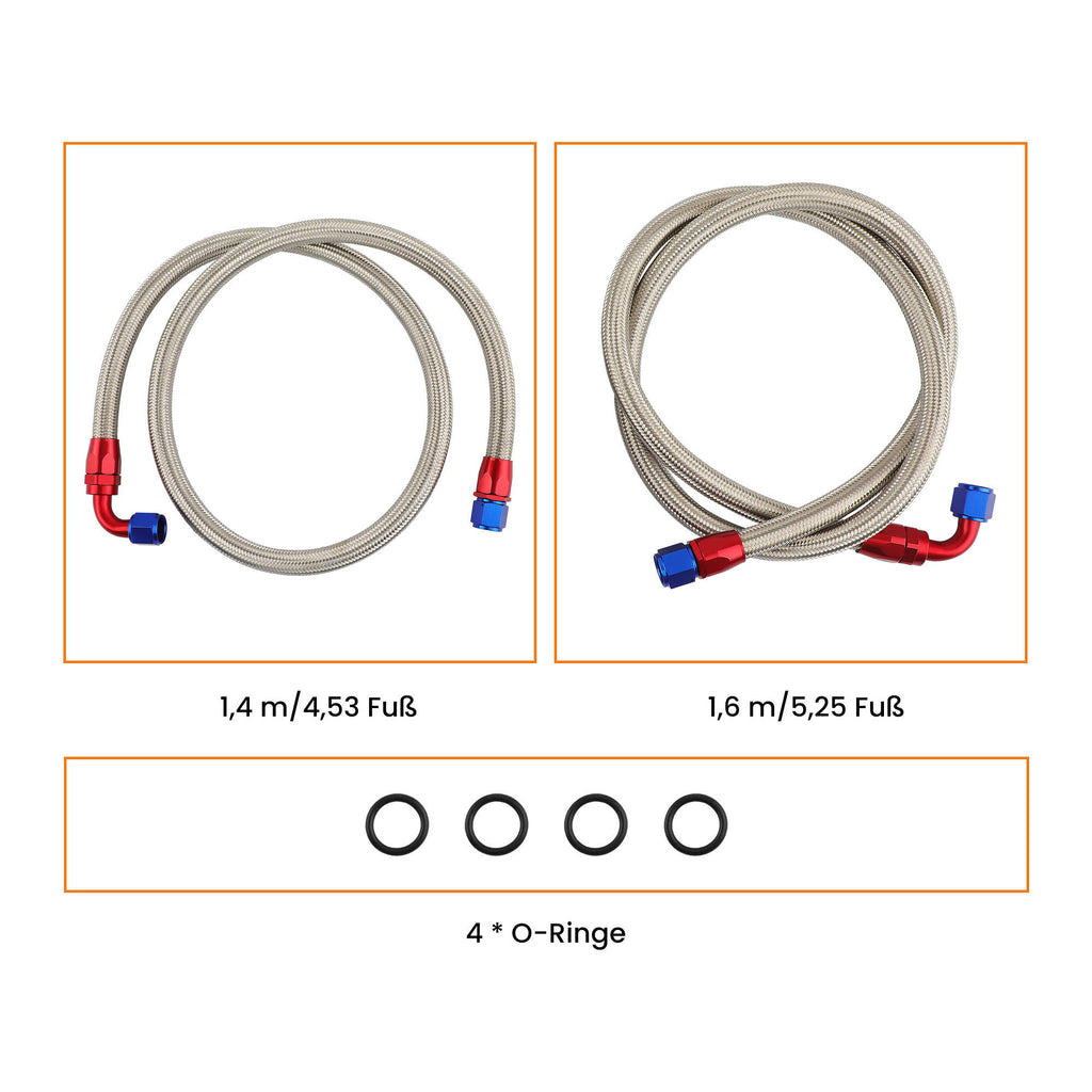 19 Row AN-10AN Engine Oil Cooler Filter Kit compatible for BMW E36 E46 E82 E9X 135