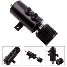 Laad de afbeelding in de galerijviewer, Black Aluminum Alloy Coolant Radiator Engine Oil Catch Can Tank Bottle with Cap