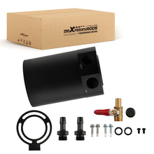 Laad de afbeelding in de galerijviewer, Aluminum Universal Baffled 2 Port Oil Catch Can Tank Air Oil Separator Bottle