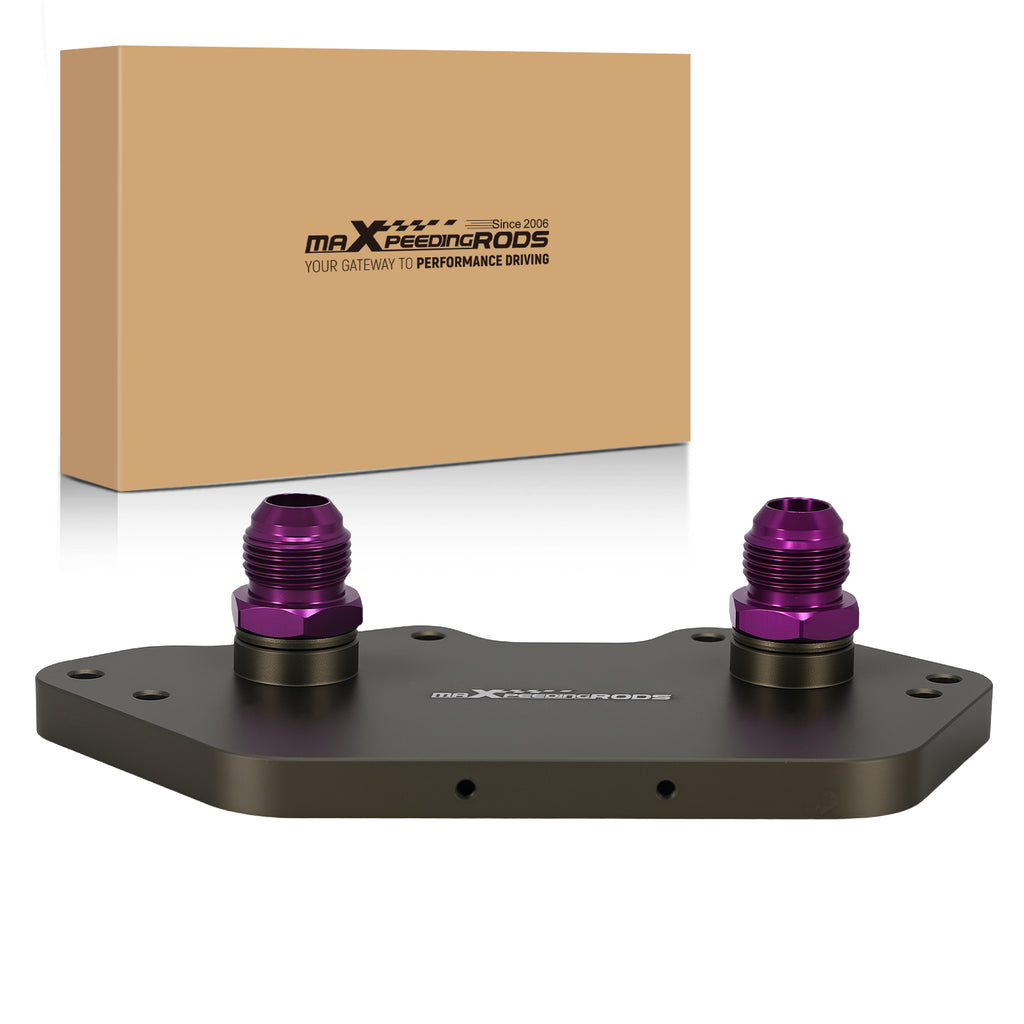 Aluminum AN10 Oil Adapter geschikt voor Audi S3 S4 3.0T A4L B8 A6 C7 Q7 Purple Finish