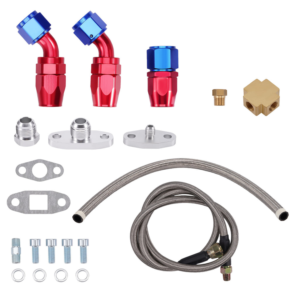 T3 T4 T70 T66 T04E Turbo Turbo Oil Feed Return Drain Line fitting kit SPT