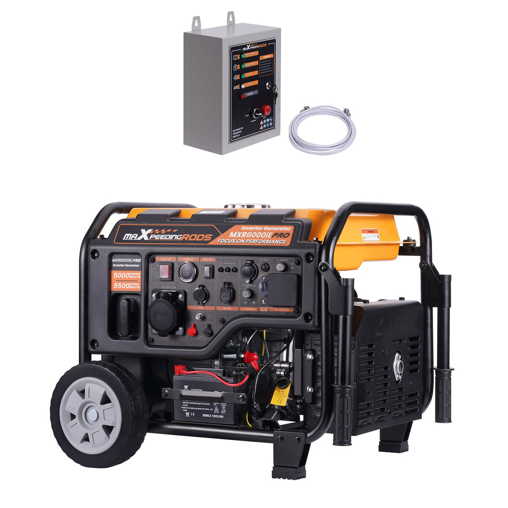 Generator Inverter Petrol Portable 5500w 5.0kva Parallel+eco met ATS 7 Pin