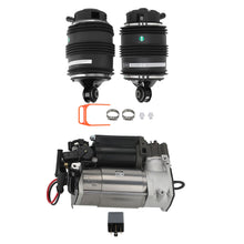 Laad de afbeelding in de galerijviewer, 2x Hinten Luftfeder 3Pins + Kompressor compatible for Mercedes E-Klasse W211 S211 Airmatic