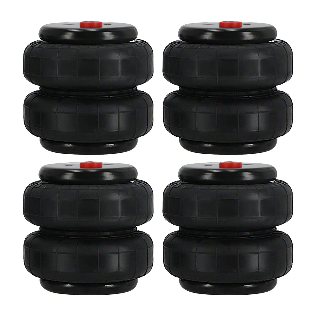 4x Air Lift Spring Bag Shock Strut 2500 lbs Ophanging two Bellows 1/2npt port