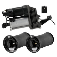 Laad de afbeelding in de galerijviewer, Pair Air Ophanging Spring Bag1x Air Compressor Pump geschikt voor BMW 5 Series E61