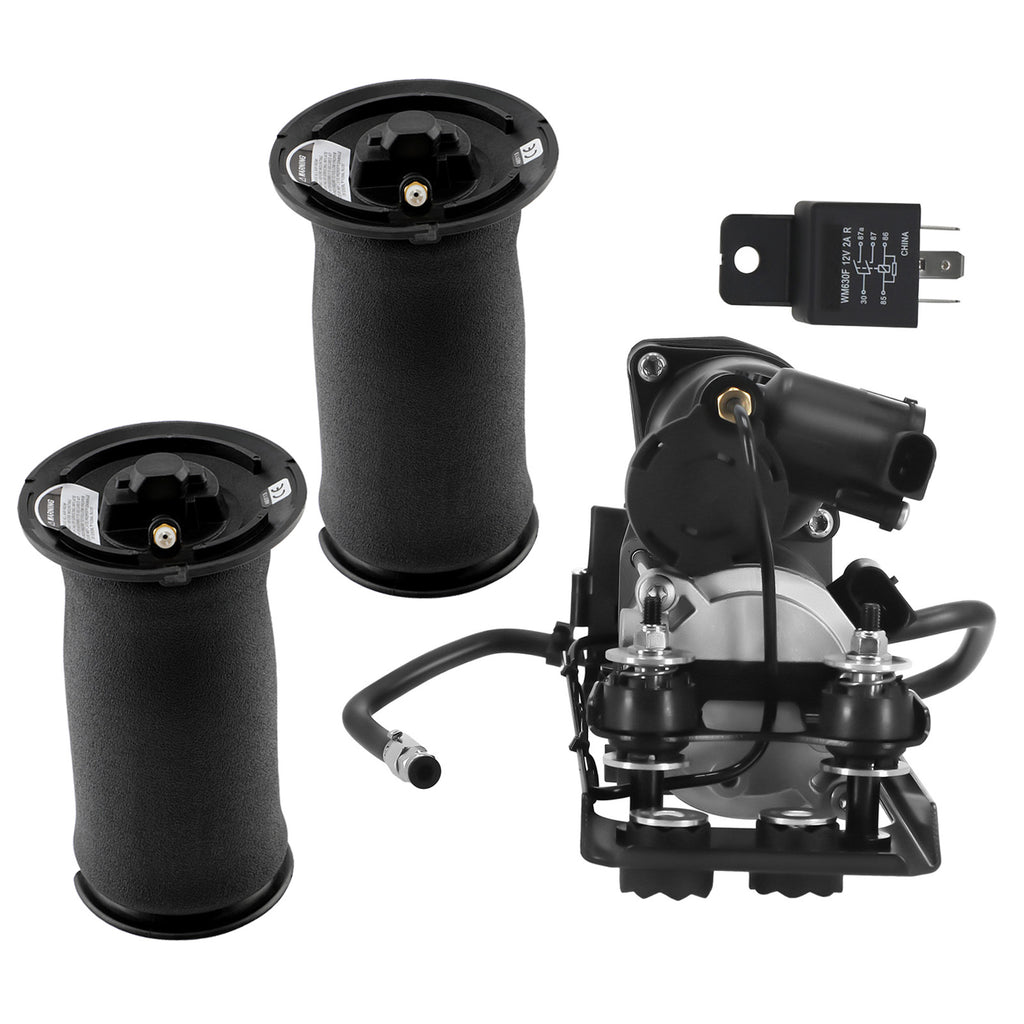 2X Luftfeder Hinten + Kompressor mit Halterung + Ventilblock compatible for BMW 5er E61