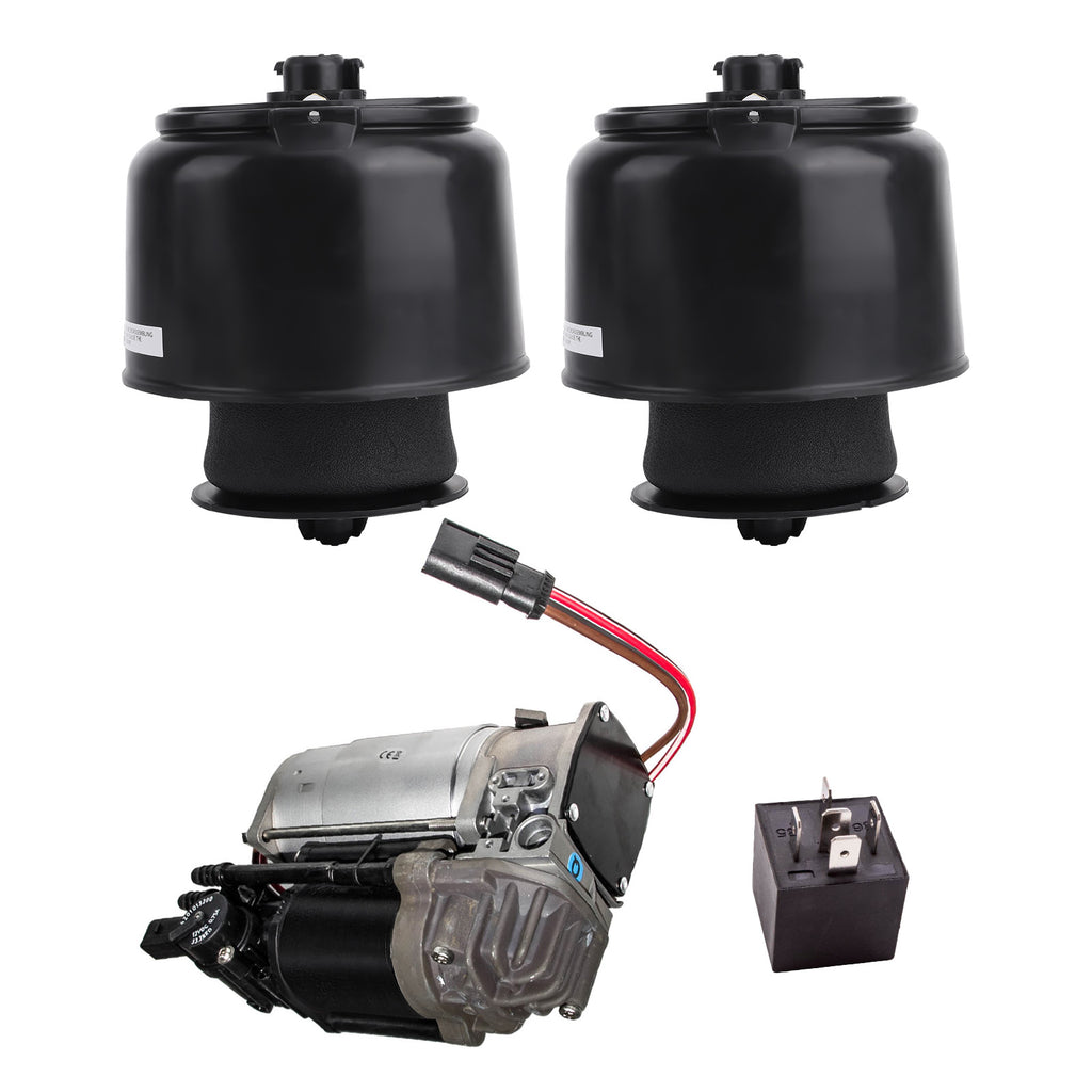 2x Ressort pneumatique arrière compatible for BMW 5 E61 + 1x Compresseur pompe 37206875176
