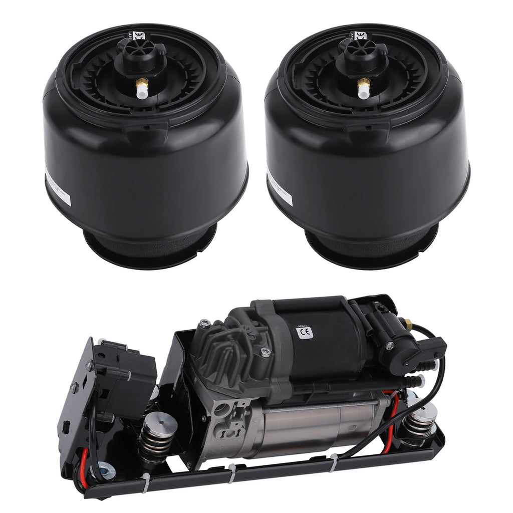 2X Luftfeder Hinten + Kompressor + Halterung compatible for BMW 5er F01 F11 37206789450