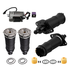 Laad de afbeelding in de galerijviewer, 4x Federbalg Hinten Vorne + Kompressor mit Relais compatible for Audi A6 4B C5 Allroad