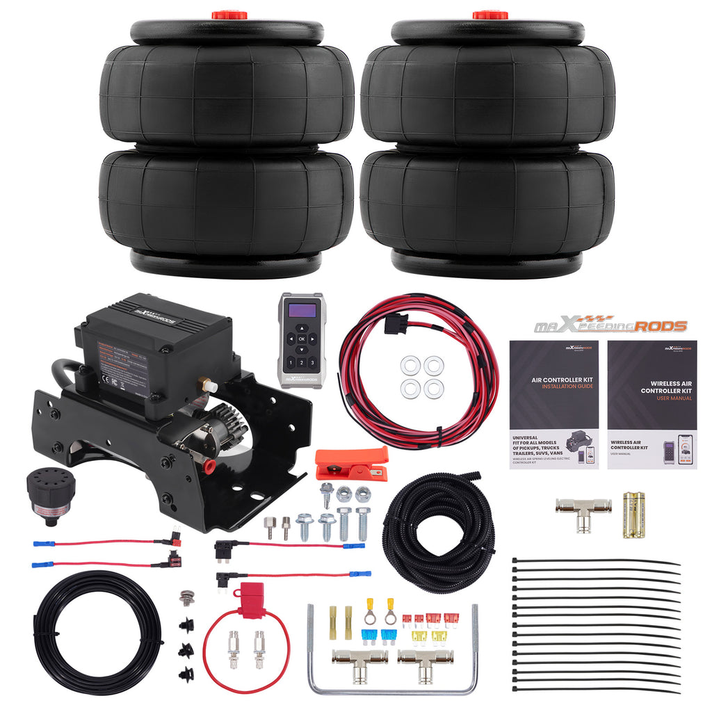 2600LBS Universal Federbalg + Wireless Kompressor Kontroller Kit for Heavy Duty