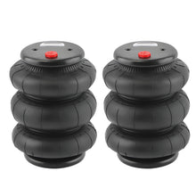 Laad de afbeelding in de galerijviewer, 2 Packs Air Ride Triple Bellow Bag 2600lb 1/2npt Single Port Heavy Duty