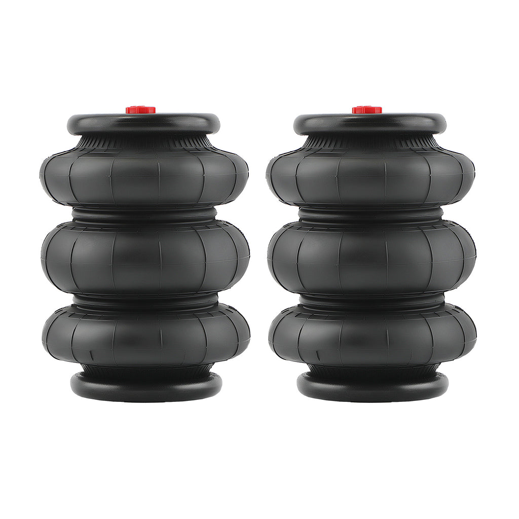 2x Luchtvering Standard 2600lbs 1/2-14NPT Triple balg Heavy Duty Truck