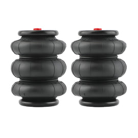 2x Luchtvering Standard 2600lbs 1/2-14NPT Triple balg Heavy Duty Truck