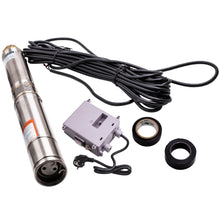 Laad de afbeelding in de galerijviewer, 3 inch 2500L/H 250W Deep Well Submersible Borehole Pump Stainless Steel + Cable