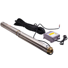 Laad de afbeelding in de galerijviewer, 3 inch 750W 3800L/H Submersible Deep Well Borehole Water Pump + 30m Cable