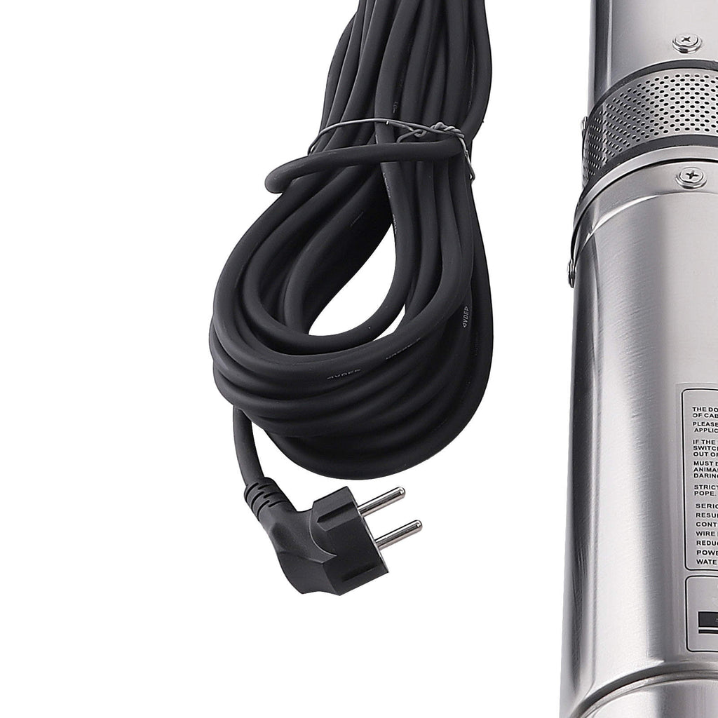 35 °C 4 inch 1100W 6600 L/H Brushless Submersible Pump 102m + 20m Cable