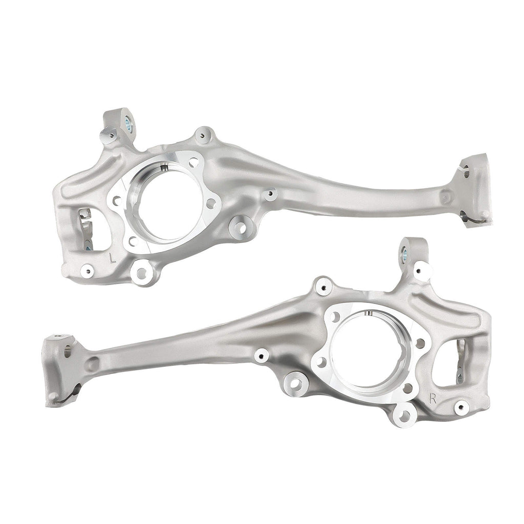 2X FRONT LEFT + RIGHT STEERING KNUCKLE HUB BEARING CARRIER ARM compatible for AUDI A4 8K