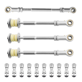 2x voor+achter Verstelbare Sway Bar Link Kit geschikt voor Nissan Patrol Y61 GU 97-12