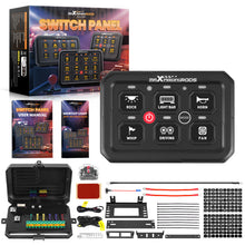 Laad de afbeelding in de galerijviewer, 6 Gang Switch Panel Kit RGB APP Automatic Dimmable Off Road LED Light Controller