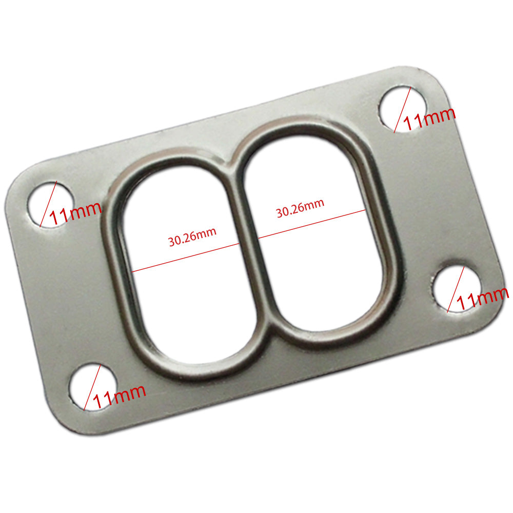 voor High Performance Universal T3 Turbo Flange Twin Scroll Entry Divided Pressed Uitlaat Spruitstuk Gasket