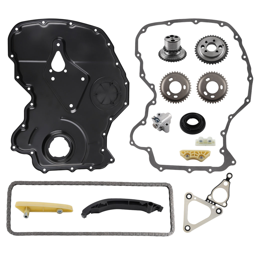 TIMING CHAIN KIT en TIMING COVER geschikt voor FORD TRANSIT Box Bus Chassis 2.4 1096223