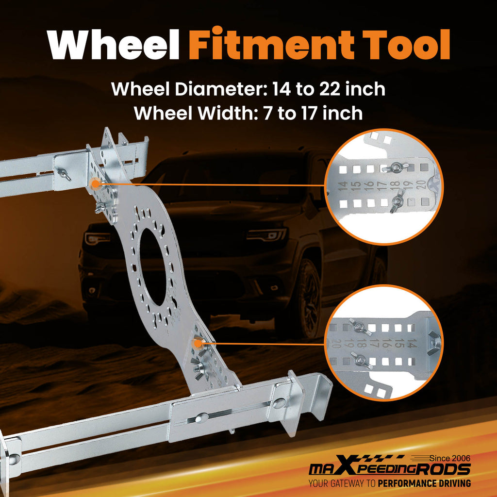 Wheel Fitment Testing Tool Tire Size Fit Test Measuring Mockup 5-Lug Pattern