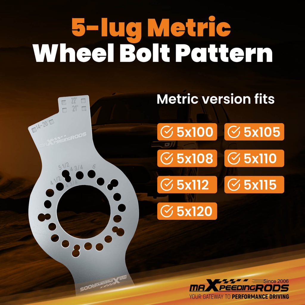 Wheel Fitment Testing Tool Tire Size Fit Test Measuring Mockup 5-Lug Pattern