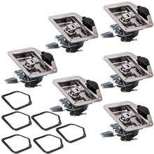 Laad de afbeelding in de galerijviewer, 6x Folding T Handle Lock Flush Mount Tool Box Camper Trailer Stainless Steel